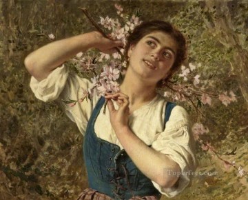  Sophie Art Painting - Capri Girl with Flowers Sophie Gengembre Anderson
